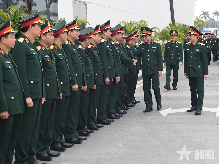 Đại tướng Phan Văn Giang thăm, kiểm tra Tập đoàn Công nghiệp - Viễn thông Quân đội